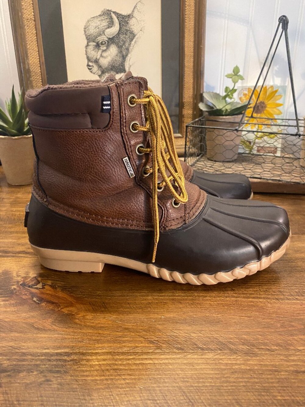 NAUTICA Channing Duck Boots - Rubber Winter Rain Boots - Men US Size 8